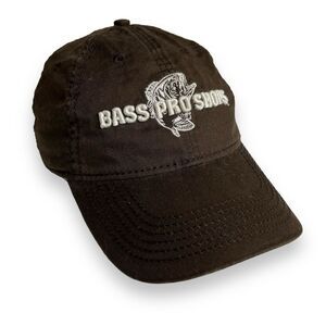 Bass Pro Shops Brown Embroidered Snapback 6 Panel Low Profile Ball Cap Hat OSFA